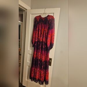 Maison Tara Vibrant Purple and Red Dress Size 16